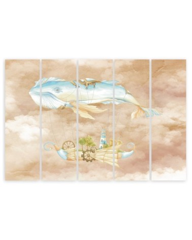 Leinwanddruck - Fliegerwal und Schiff | Feeby