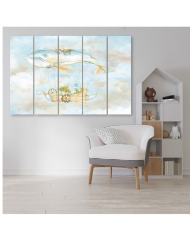 Leinwandbild - Fliegerwal und Schiff | Feeby