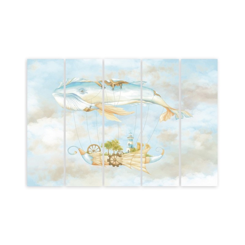 Leinwandbild - Fliegerwal und Schiff | Feeby