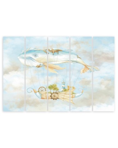 Leinwandbild - Fliegerwal und Schiff | Feeby