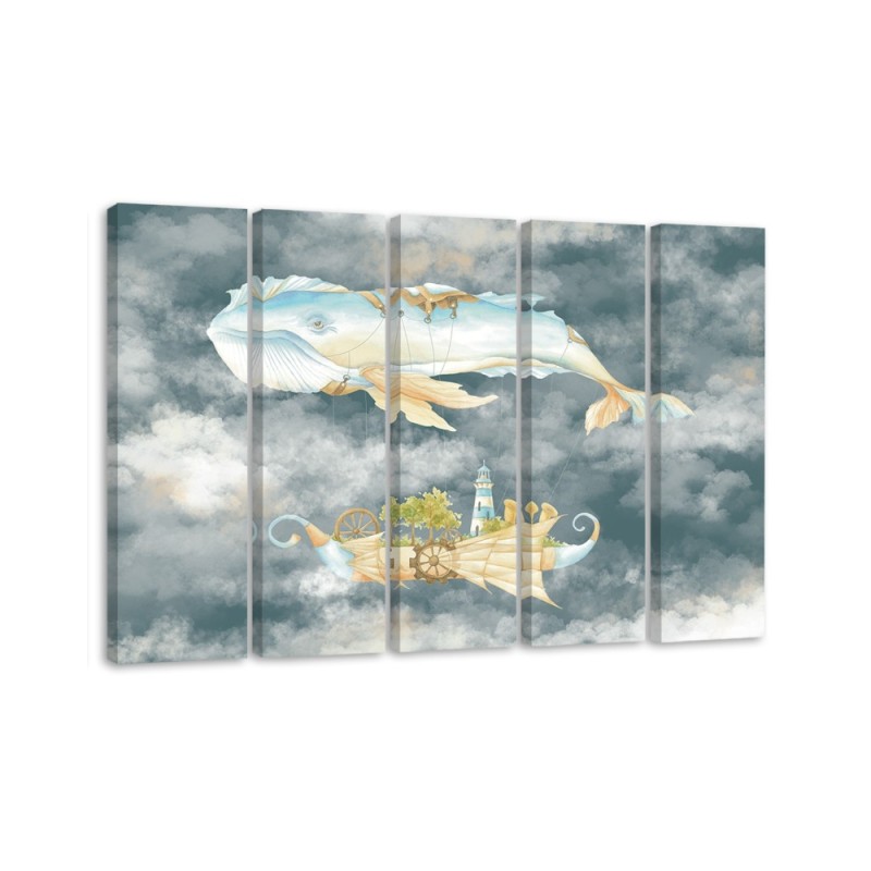 Bild auf Leinwand - Fliegerwal und Schiff | Feeby