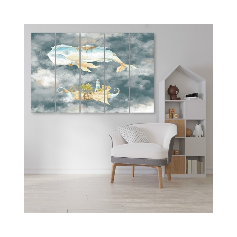 Bild auf Leinwand - Fliegerwal und Schiff | Feeby