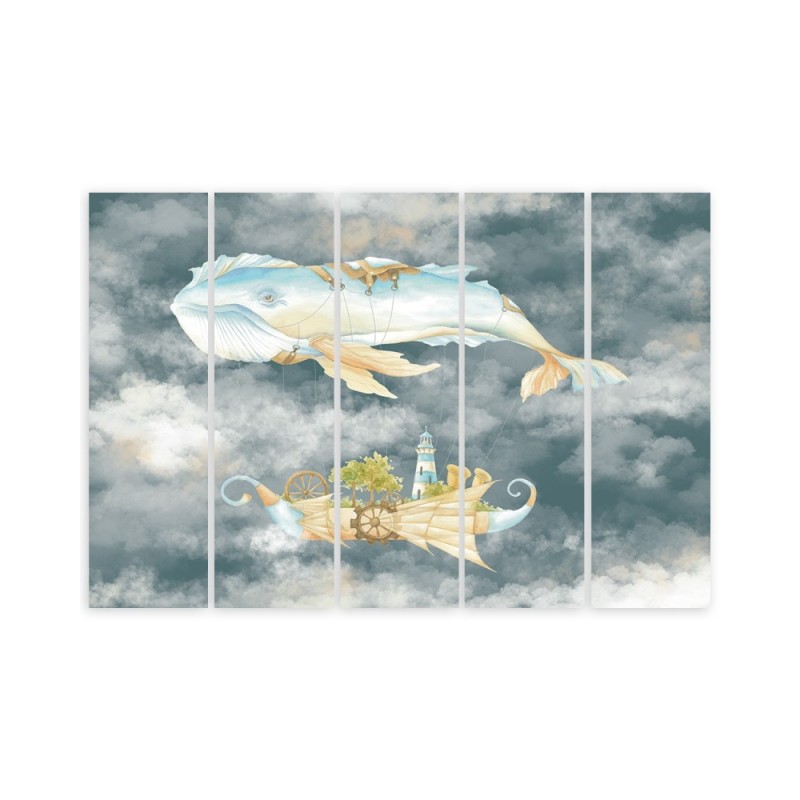 Bild auf Leinwand - Fliegerwal und Schiff | Feeby