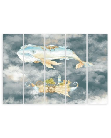 Bild auf Leinwand - Fliegerwal und Schiff | Feeby