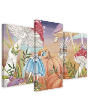 Painting for a child triptych - Little Alice in Wonderland | FEEBY