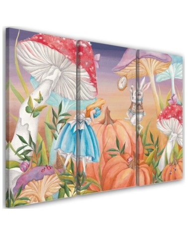 Painting for a child triptych - Little Alice in Wonderland | FEEBY