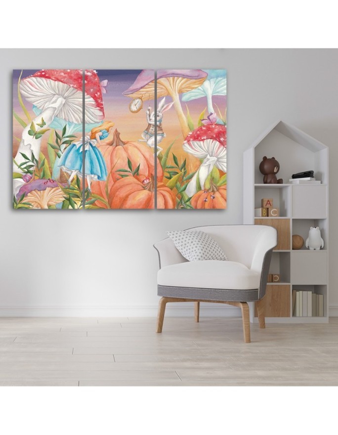 Painting for a child triptych - Little Alice in Wonderland | FEEBY