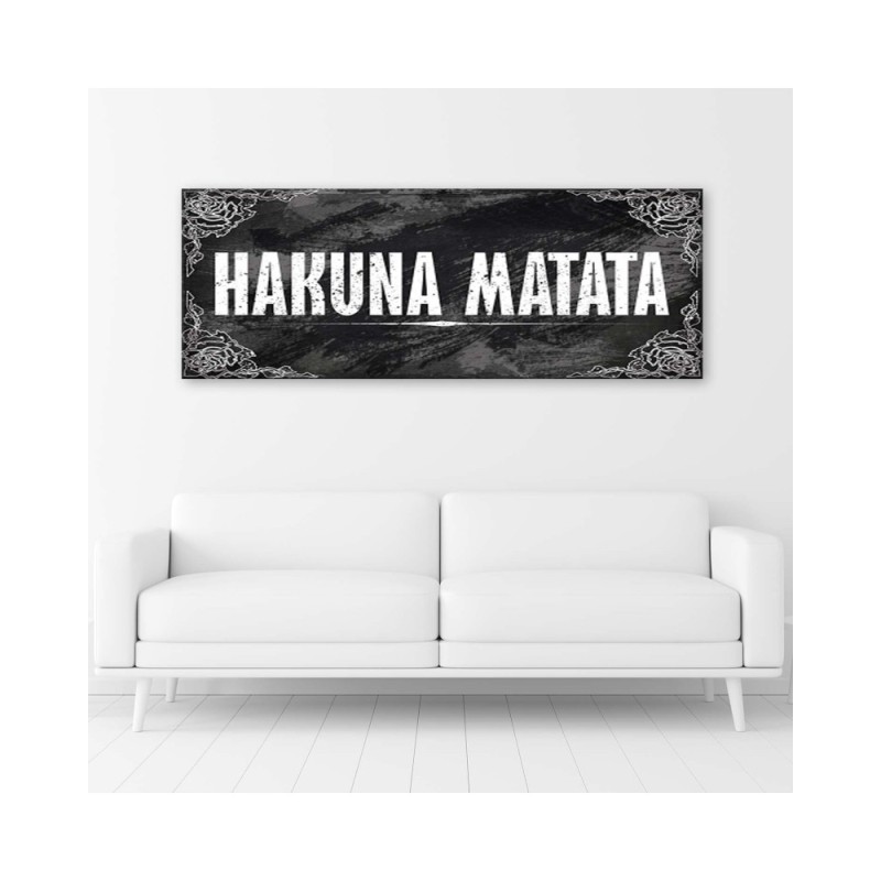 Dekoratives Leinwandbild - Hakuna Matata König der Löwen | Feeby