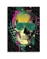 Canvas prints for teenager - Colourful skull in retro glasses | FEEBY