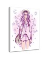 Dla nastolatki | wydruk na płótnie  Hipster Girl pop art | FEEBY