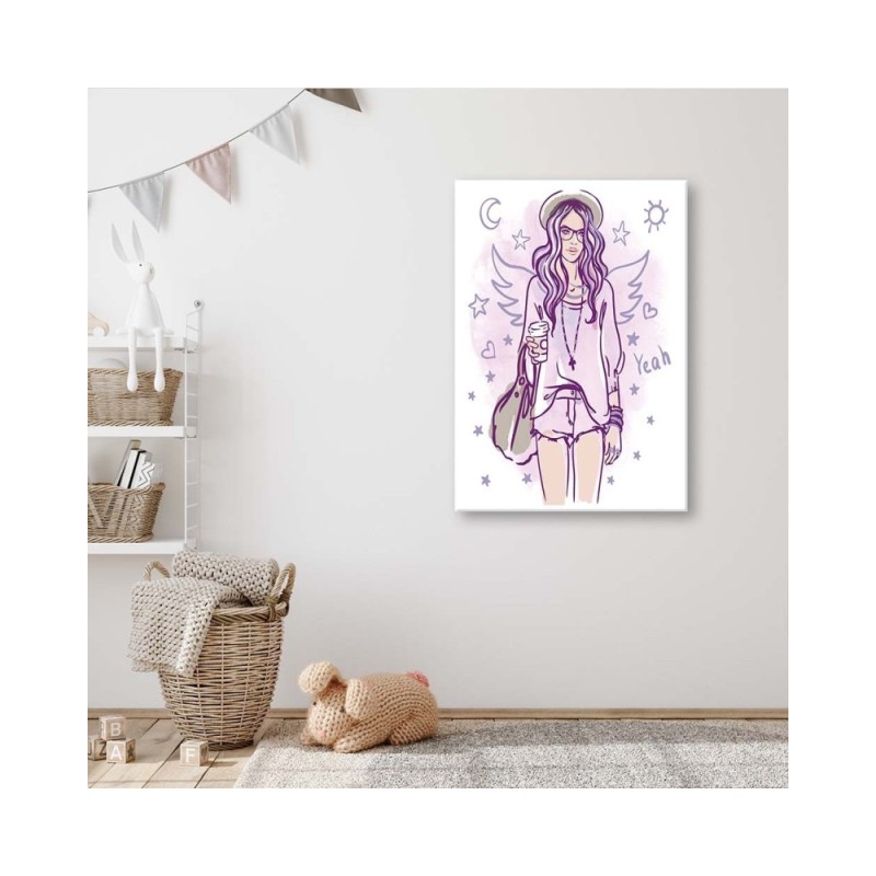 Leinwanddruck - Hipster Girl Pop Art | Feeby