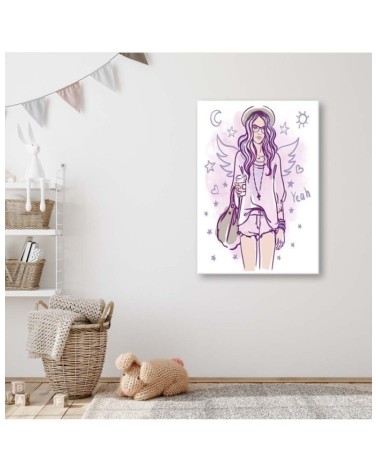 Leinwanddruck - Hipster Girl Pop Art | Feeby