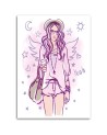 Dla nastolatki | wydruk na płótnie  Hipster Girl pop art | FEEBY