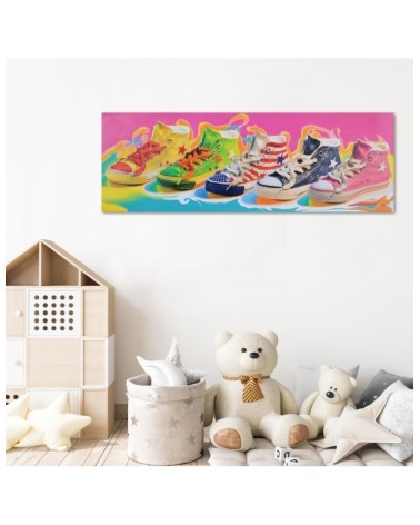 Dekoratives Leinwandbild - Farbige Turnschuhe | Feeby