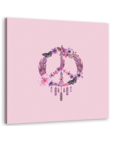 Canvas prints for a teenager's room - Small pink peace sign Andrea Haase | FEEBY