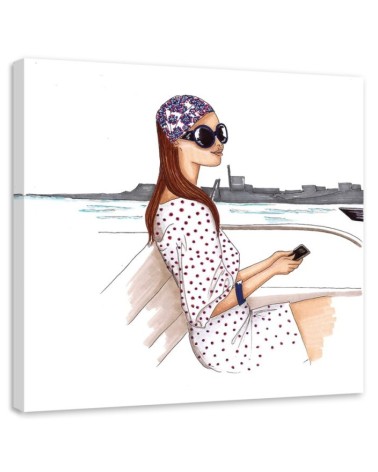 Canvas prints for teenage girls - Woman on a boat Gisifraga | FEEBY