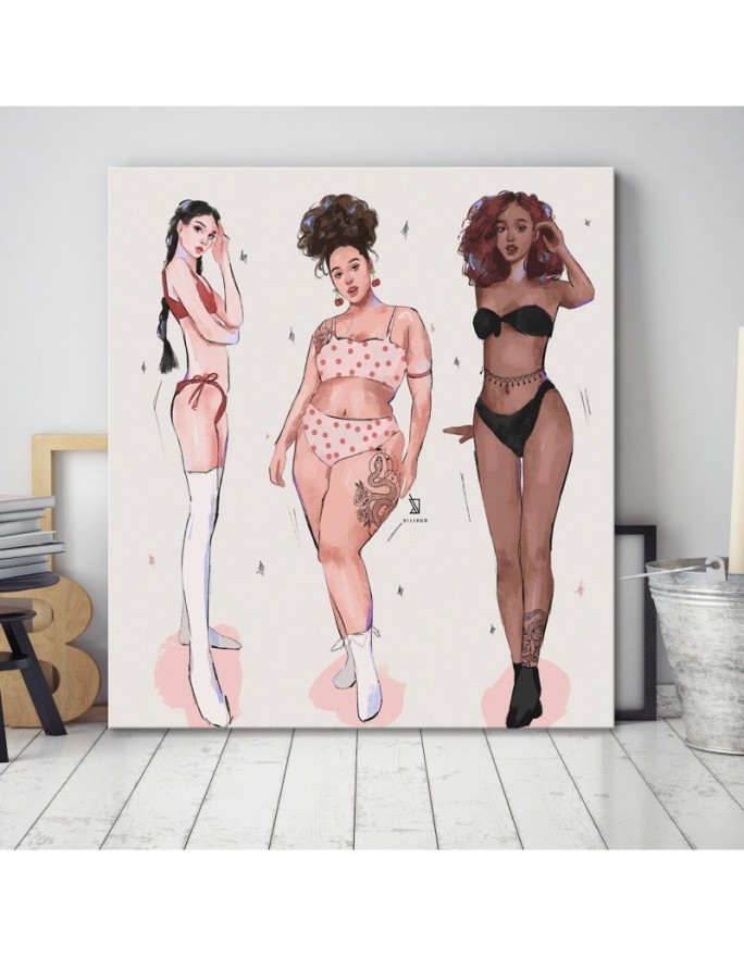 Canvas print for teenage girls - Girls Vivian Arty | FEEBY