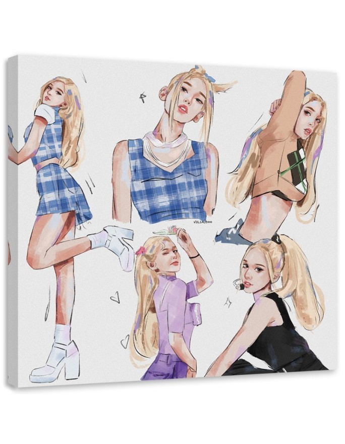 Obraz dekoracyjny dla nastolatków - Blond piosenkarka Vivian Arty