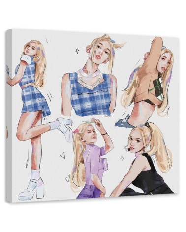 Decorative Canvas painting for teenagers - Blonde singer Vivian Arty | FEEBY