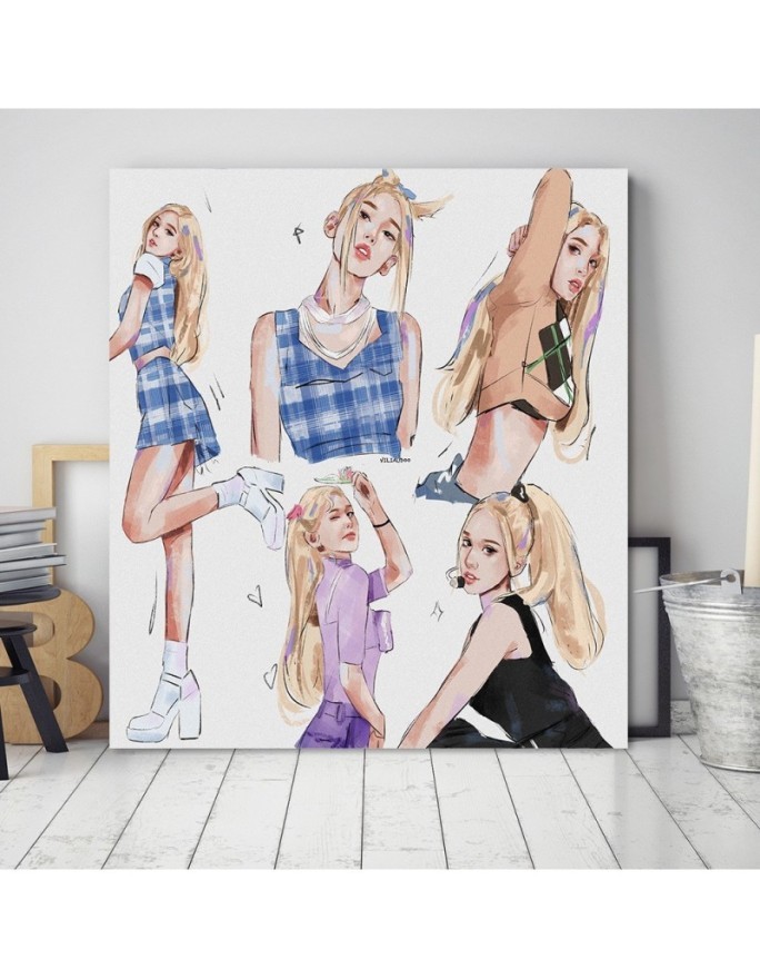 Obraz dekoracyjny dla nastolatków - Blond piosenkarka Vivian Arty