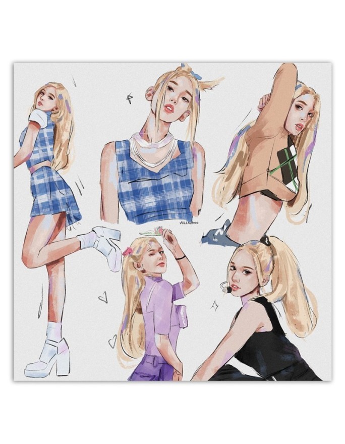 Obraz dekoracyjny dla nastolatków - Blond piosenkarka Vivian Arty