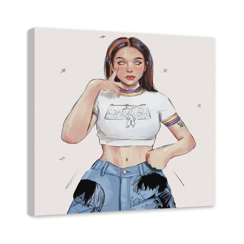 Nowoczesny obraz dla nastolatków - Dziewczyna w jeansach Vivian Arty