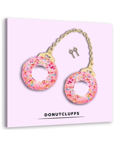 Modern Canvas painting for teenage room - Donuts handcuffs Bekir Ceylan | FEEBY