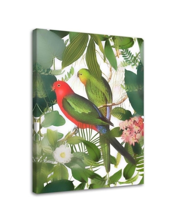 Canvas painting for the bedroom - Birds in the jungle Andrea Haase | FEEBY