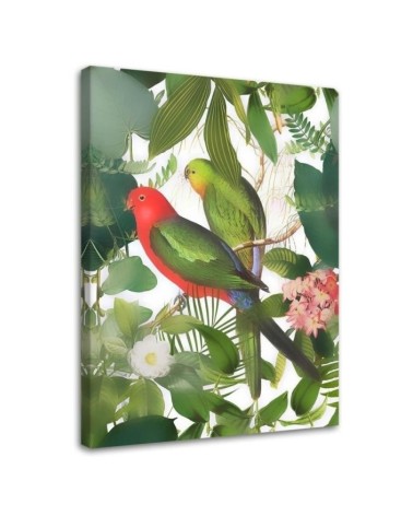 Canvas painting for the bedroom - Birds in the jungle Andrea Haase | FEEBY