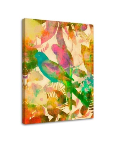 Digital art Canvas painting for the living room - Tropical birds 2 Andrea Haase | FEEBY