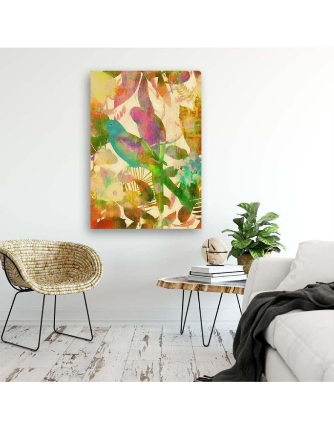 Digital art Canvas painting for the living room - Tropical birds 2 Andrea Haase | FEEBY