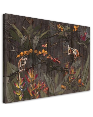 Bild auf Leinwand - Affen im Dschungel | Feeby