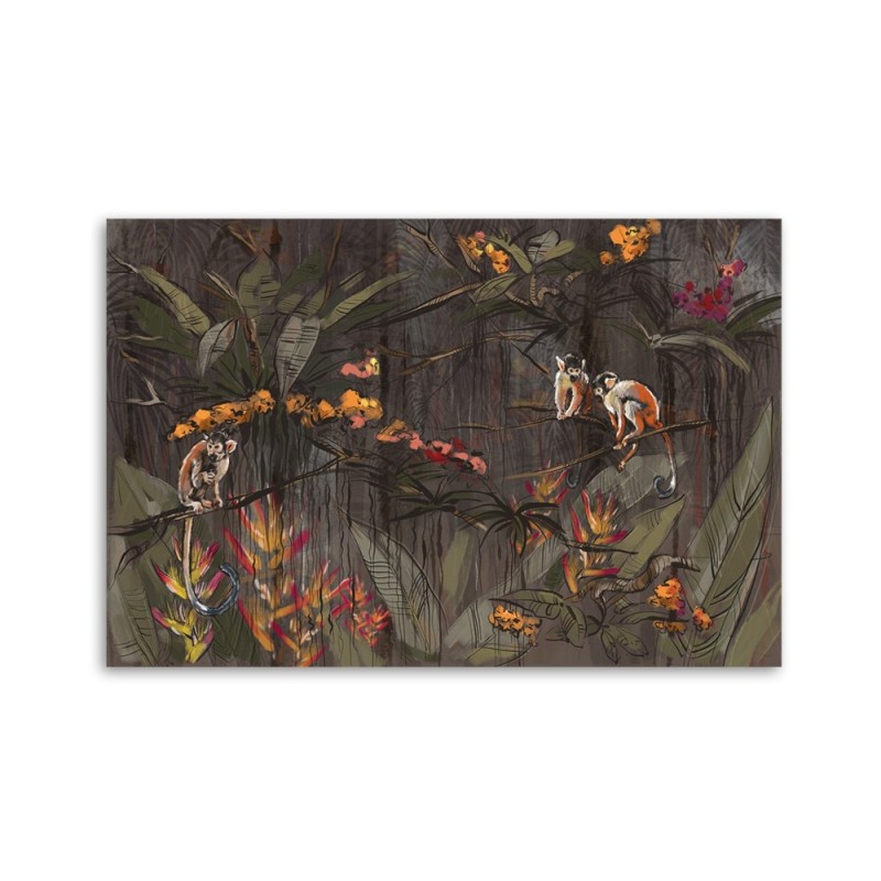 Bild auf Leinwand - Affen im Dschungel | Feeby