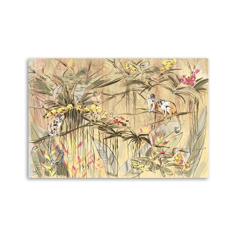 Leinwandbild modern - Affen im Dschungel | Feeby