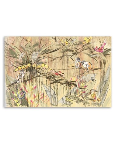 Leinwandbild modern - Affen im Dschungel | Feeby