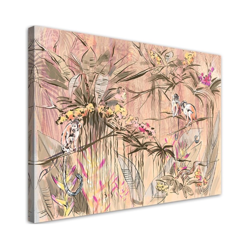 Leinwandbild - Affen im Dschungel | Feeby