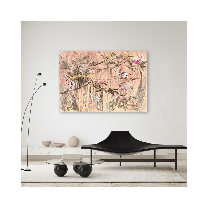 Leinwandbild - Affen im Dschungel | Feeby