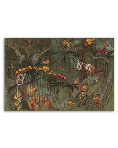 Bild auf Leinwand - Affen im Dschungel | Feeby