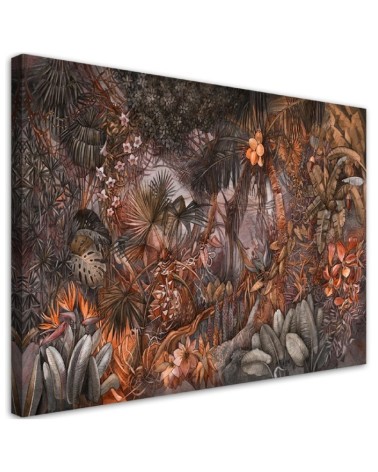 Prints on Canvas for living room - Deep tropical jungle | FEEBY