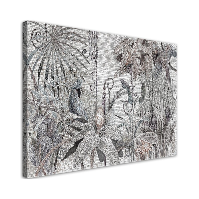 Dekoratives Leinwandbild - Mosaik -Dschungel | Feeby