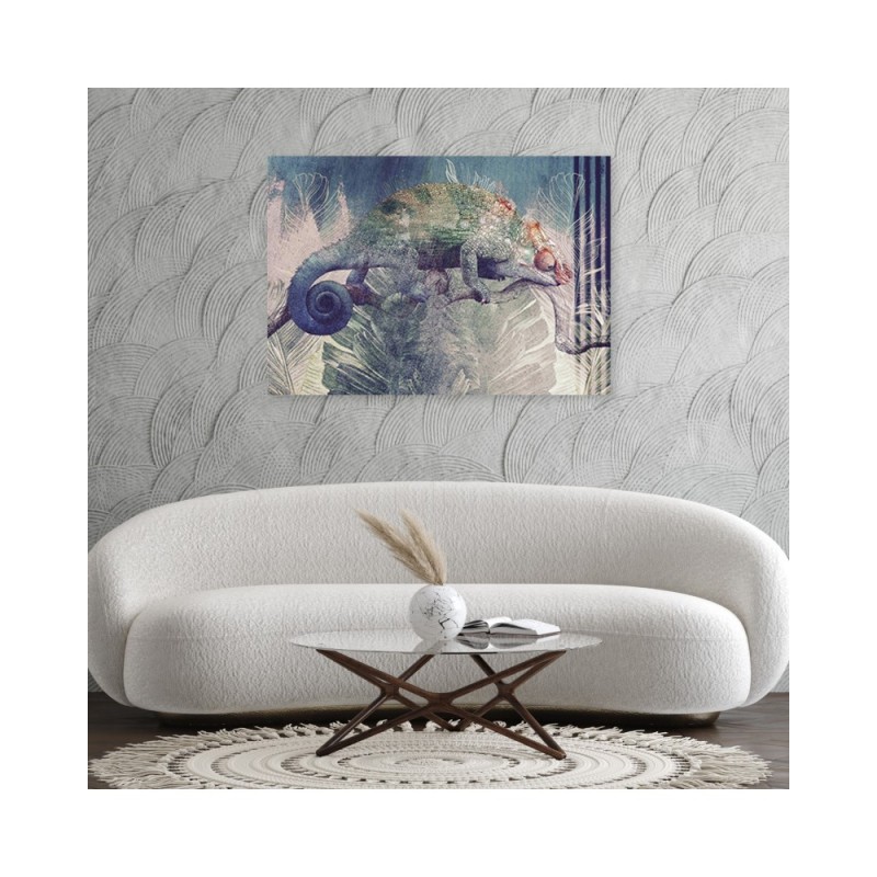 Bild auf Leinwand - Chamäleon auf einem Zweig | Feeby