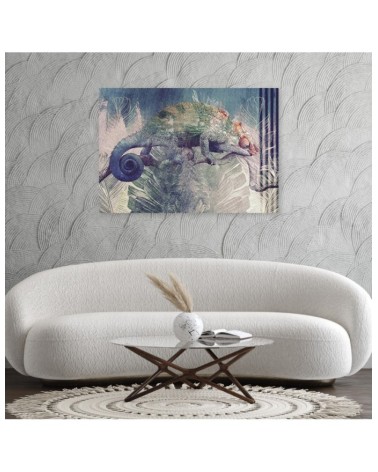 Bild auf Leinwand - Chamäleon auf einem Zweig | Feeby