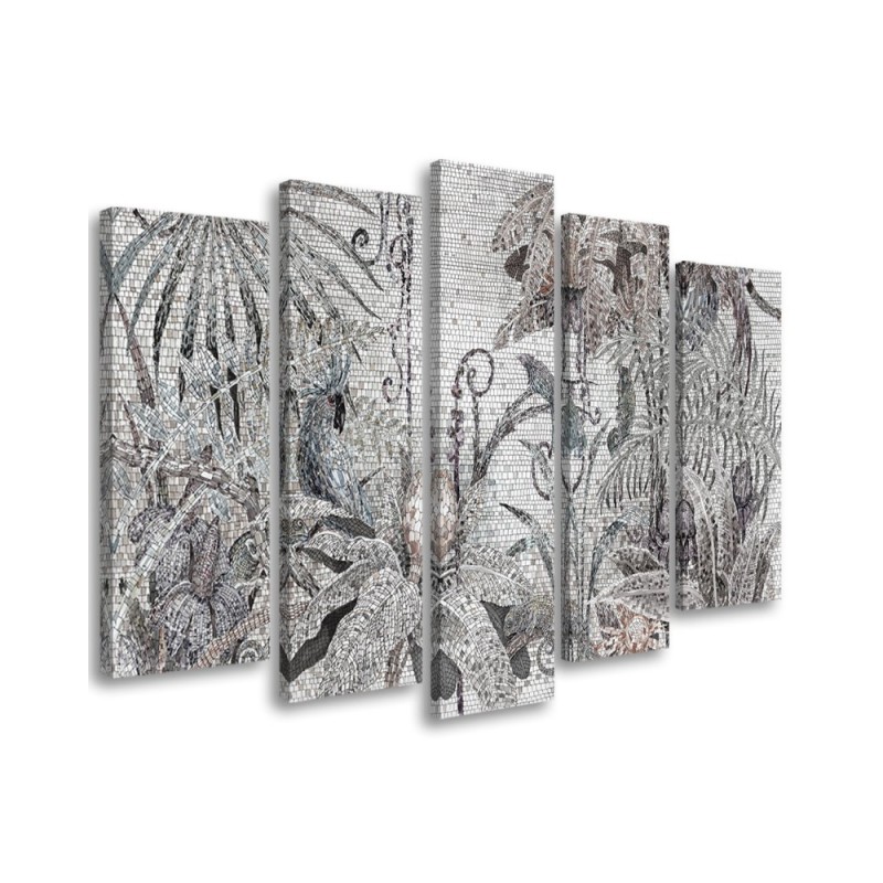 Leinwandbild modern - Mosaik -Dschungel | Feeby