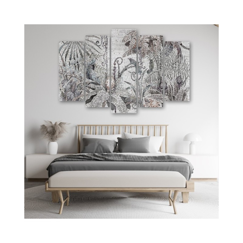 Leinwandbild modern - Mosaik -Dschungel | Feeby