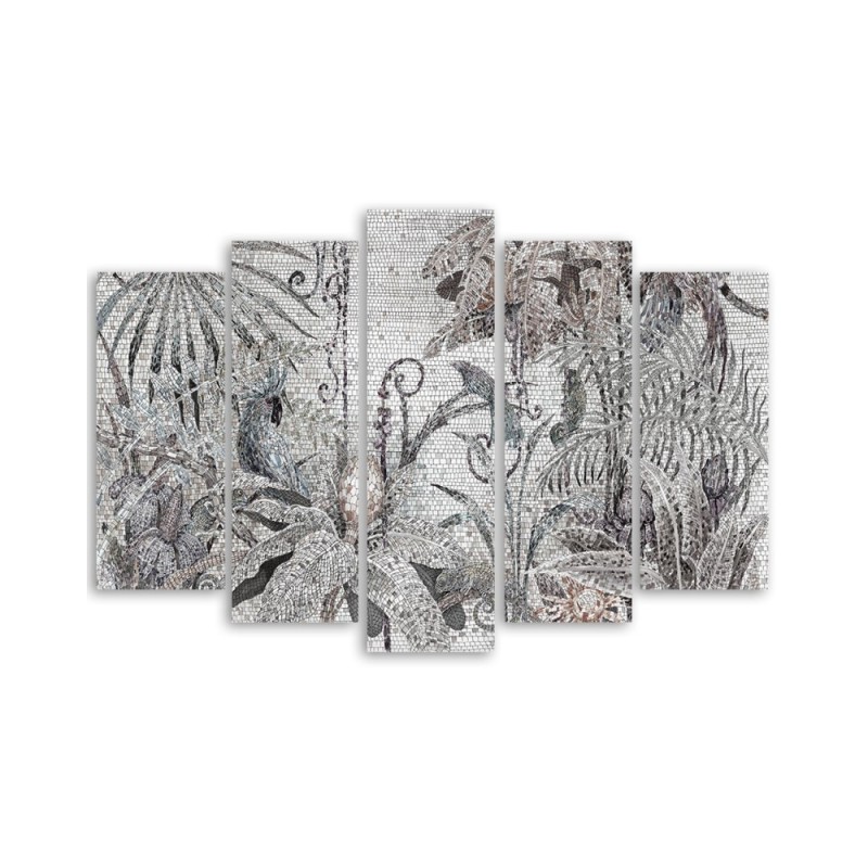 Leinwandbild modern - Mosaik -Dschungel | Feeby
