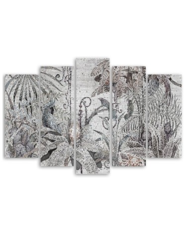 Leinwandbild modern - Mosaik -Dschungel | Feeby