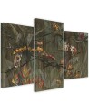 Triptych canvas print - Monkeys in the jungle | FEEBY