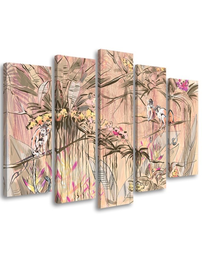 Leinwandbild - Affen im Dschungel | Feeby