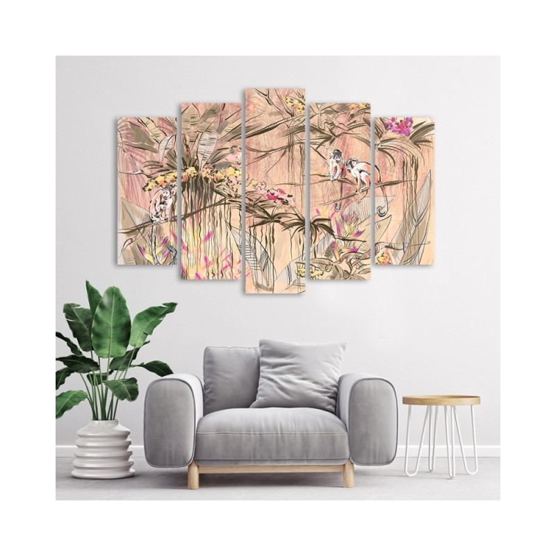 Leinwandbild - Affen im Dschungel | Feeby