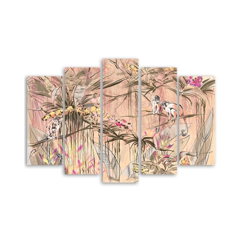 Leinwandbild - Affen im Dschungel | Feeby